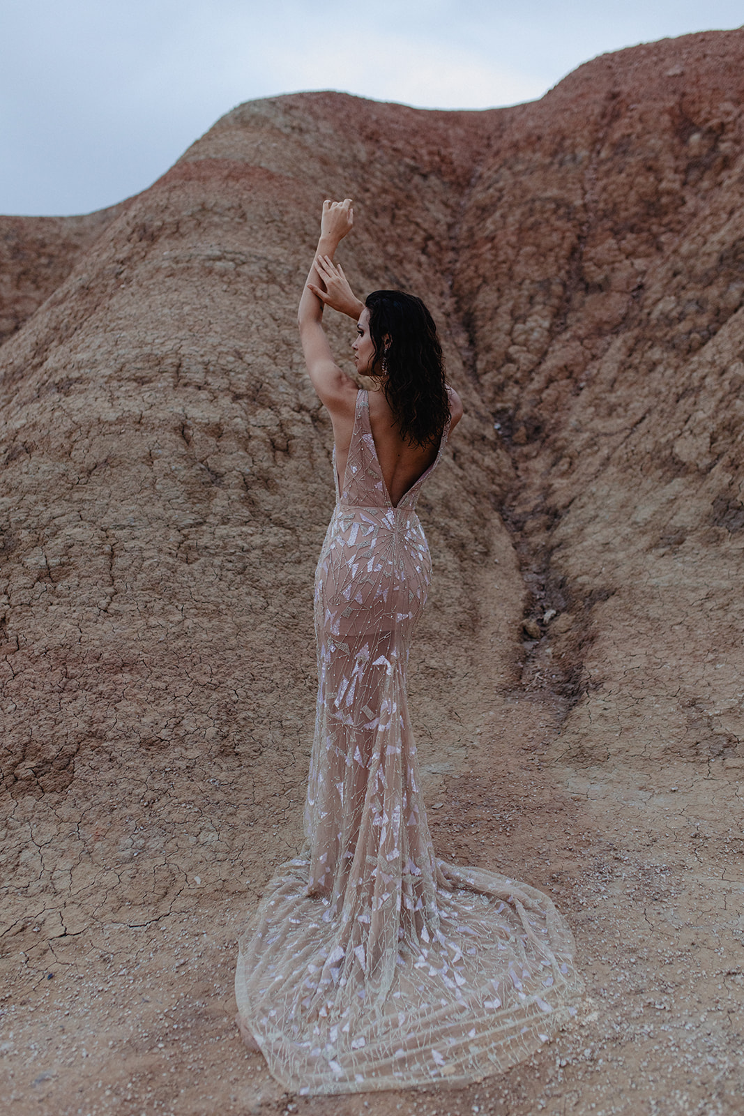 Robe de mariée en perles